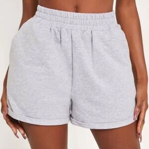 Nwot MESHKI Tahlia Loopback Shorts - Grey Marle - L